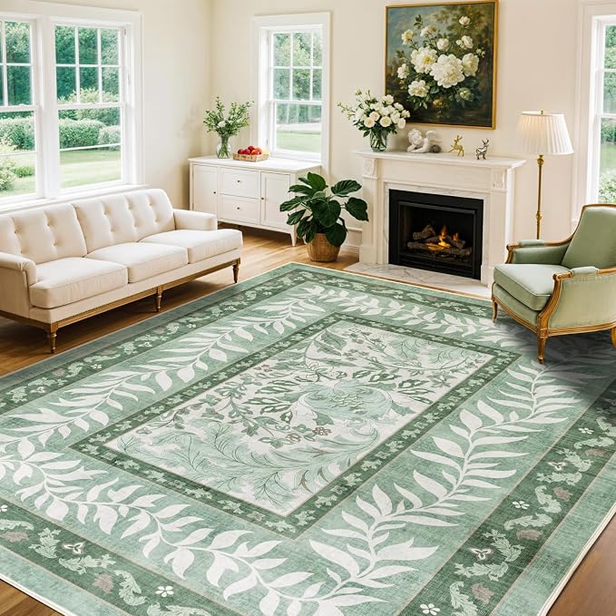 LIANLAM Washable Rug 9x12 Area Rugs by LIANLAM