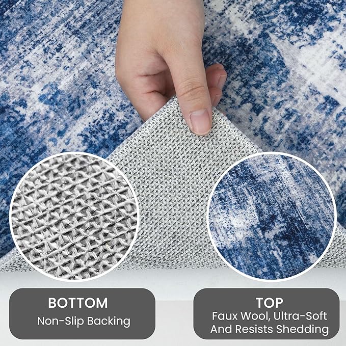 IOHOUZE Abstract Runner Rug 3x16 Ft Washable Runners - Image 5