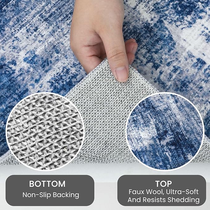 IOHOUZE Abstract Area Rugs 9x12 Ft Washable Large Rugs - Image 5