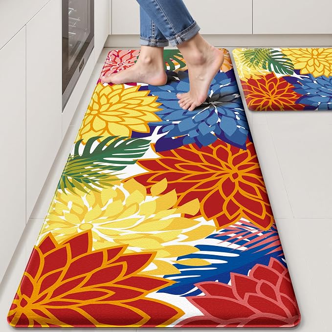 Arenarug Kitchen Mats for Floor 2PCS Cushioned Anti Fatigue Kitchen Mats by ArenaRug