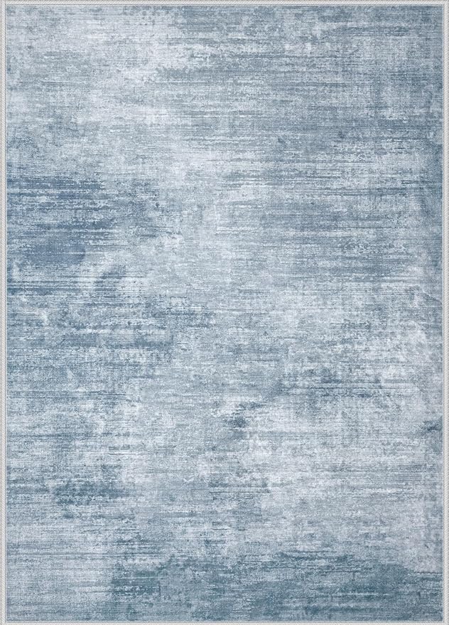 Area Rugs 5x7 Living Room: Washable Rug Modern Abstract Large Rugs Soft Non - Image 9