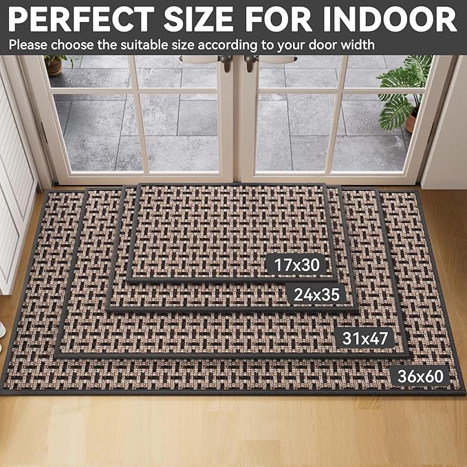 YDKGL Door Mat 31x47, Dirt Resistant and Absorbent, Non-Slip Rubber Backing - Image 2