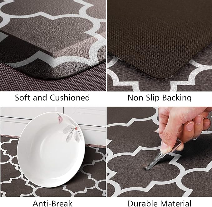 KMAT Kitchen Mat 0.47inch Cushioned Anti-Fatigue Kitchen Rug, Waterproof - Image 3