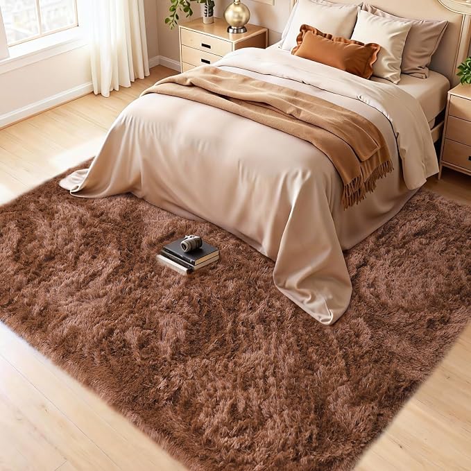 5x7 Plush Fluffy Area Rugs, Large Soft Carpet, Upgraded Non-Slip Rectangular Rug - Image 3