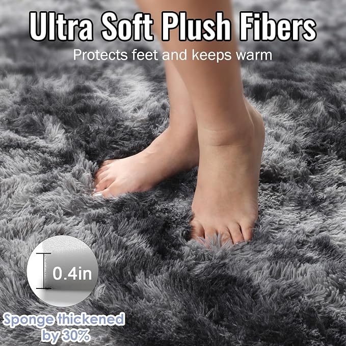 PAGISOFE Abstract Soft Shaggy Rugs - Image 2