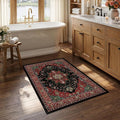 RELEANY Area Rugs Small 2'6"x4' Washable Non-Slip, Floral Vintage Distress by RELEANY