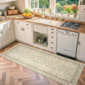 jinchan Zenith Floral Runner Rug 2x5 Washable Kitchen Runner Non-Slip Low-Pile by JINCHAN