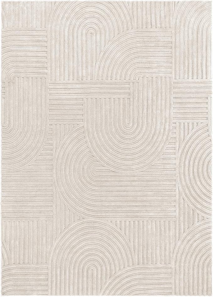 Pauwer 5x7 Washable Area Rugs for Living Room Modern Beige Solid Color Soft - Image 9