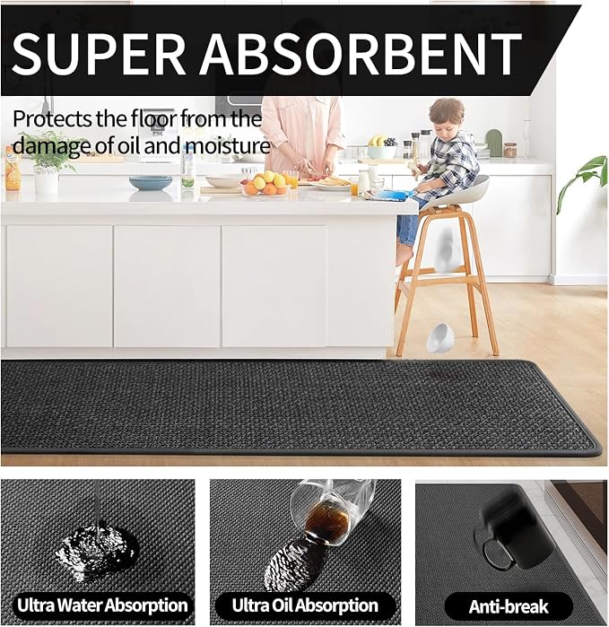 YDKGL Kitchen Mats for Floor, Super Absorbent Kitchen Rugs Non Slip Washable - Image 5
