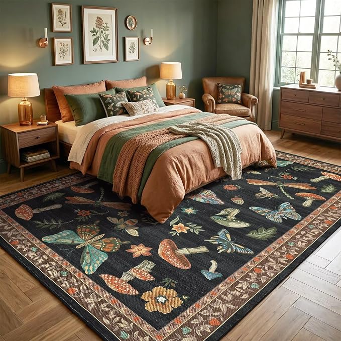 ROYHOME Mushroom Washable Rugs 5x7 - Image 3