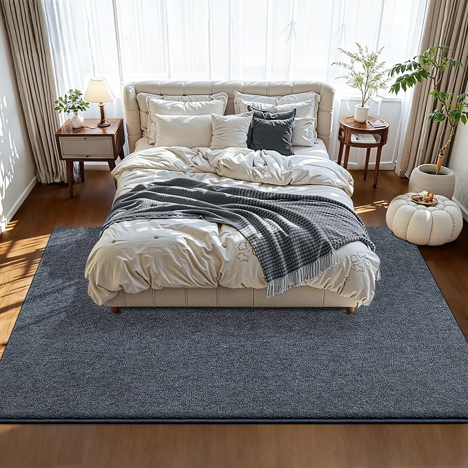 Pettop 6x9 Blue Grey Area Rugs for Living Room Bedroom, Thickened Memory-Foam - Image 3