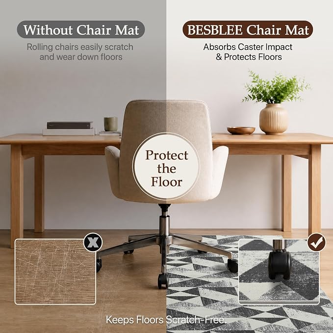 48"x60" Office Chair Mat for Hardwood Tile Floor, Under Desk Carpet Protector - Image 6