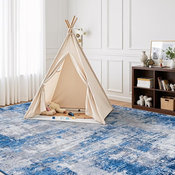 Rugflix 8x10 Area Rugs for Living Room, Washable Large Rug Stain-Resistant Low - Image 8