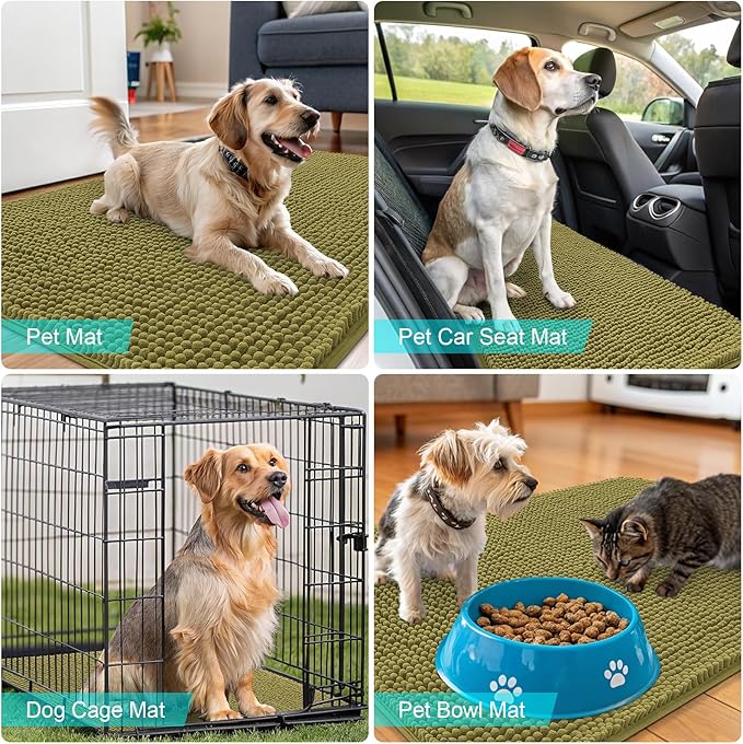 OLANLY Dog Door Mat for Muddy Paws 54x24, Absorbs Moisture and Dirt, Absorbent - Image 7