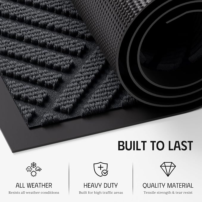 Front Door Mat Outside Entrance, Absorbent Dirt Resist Dog Door Mat, Heavy Duty - Image 3