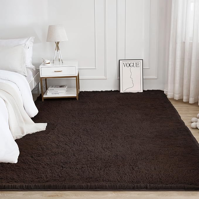 Litanika 9x12 Shag Area Rug for Living Room Bedroom, Non-Shedding Modern Indoor - Image 2