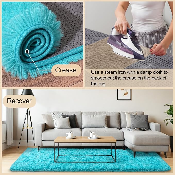 Mugorn Area Rugs 9x12 Living Room, Large Fluffy Area Rugs - Image 4