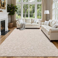 Vaukki 6x9 Area Rug for Living Room, Soft Fluffy Washable Modern Floral Indoor by Vaukki