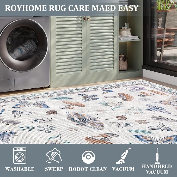 ROYHOME Washable Rug 5x7 Area Rugs - Image 5
