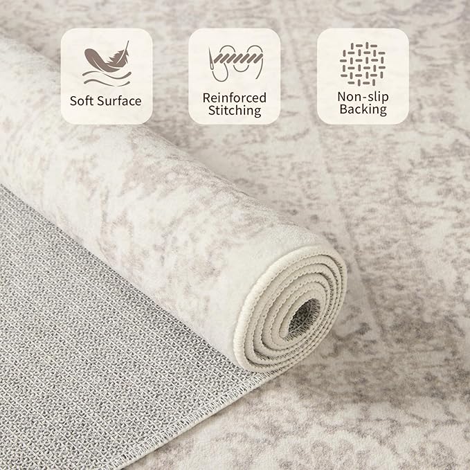 Rugxara 2x10 Washable Runner Rug, Non Slip Boho Runner Rugs - Image 4
