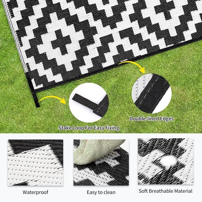 Outdoor Patio Plastic Straw Rug - Image 4