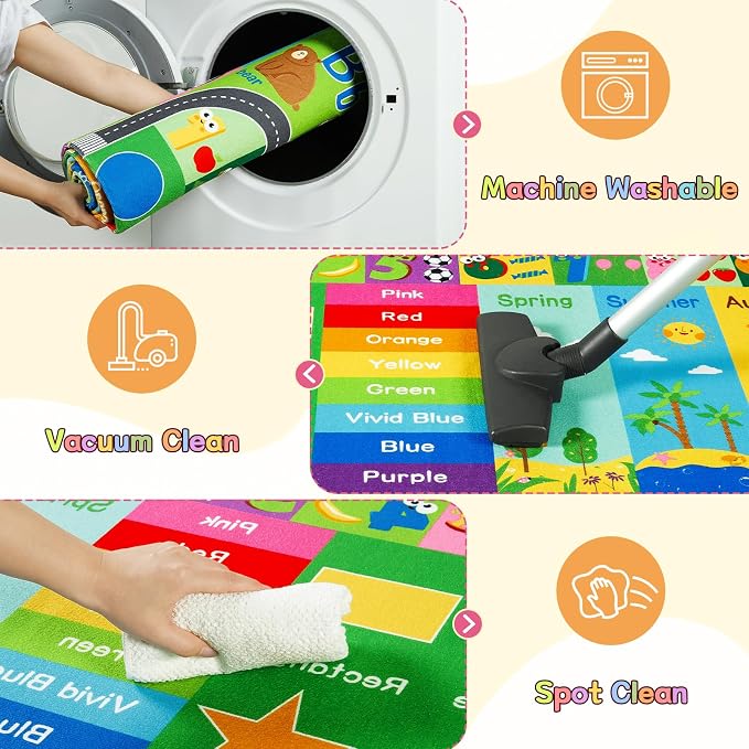 HOMORE Kids Rug, 6x9 Kids Educational Area Rugs - Image 7