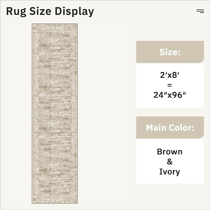 Soalmost Runner Rug 2'x8' Washable Non-Slip Runner Rugs - Image 5