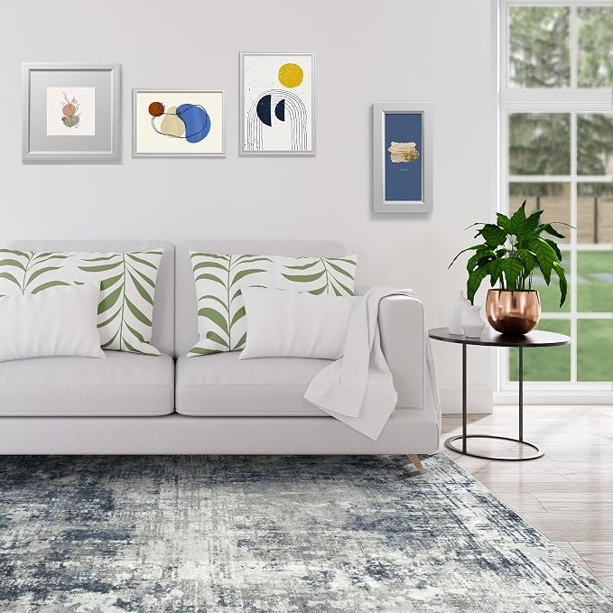 10x14 Area Rugs Large Living Room Rug Washable: Modern Abstract Rug Indoor - Image 3