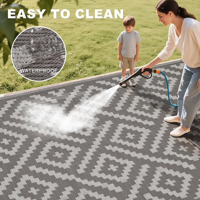 RURALITY Outdoor Rugs 9x12 Feet - Image 5