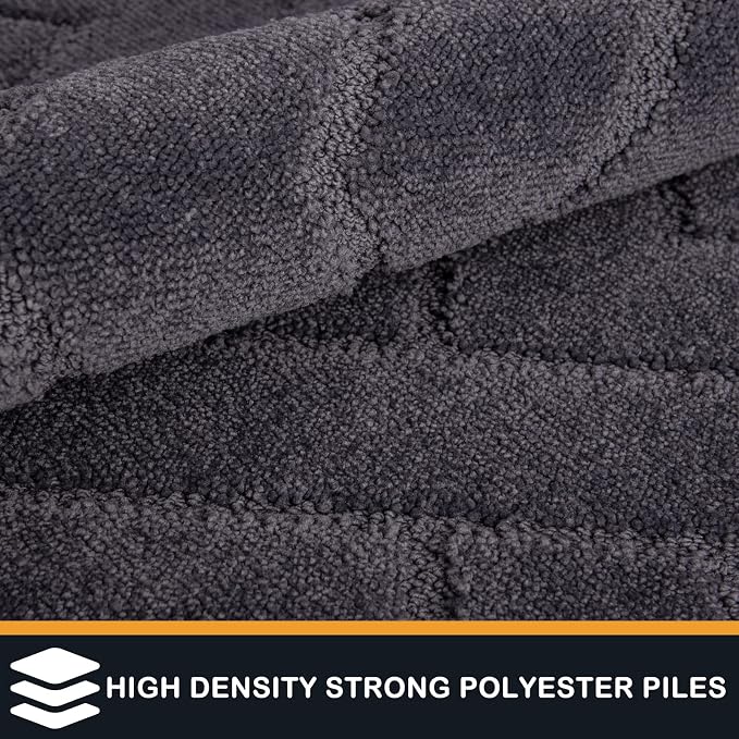 PURRUGS Dirt Trapping Door Mat 36" x 36", Non-Slip Machine Washable Entry Rug - Image 3