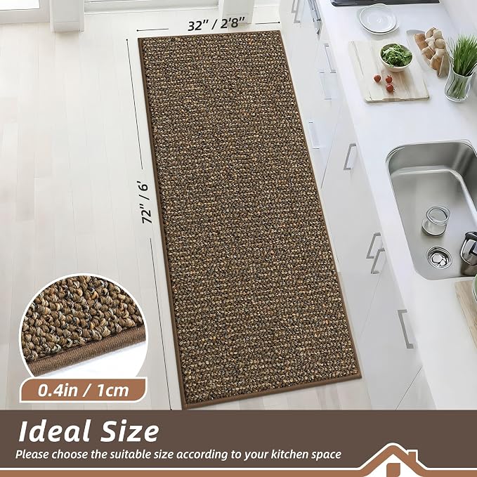 BEQHAUSE Kitchen Runner Rugs 32"x72", Non-Slip Kitchen Mats - Image 2