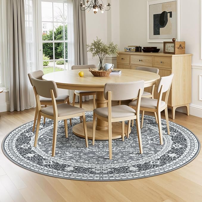 Lessymo 6FT Washable Round Area Rugs - Image 3