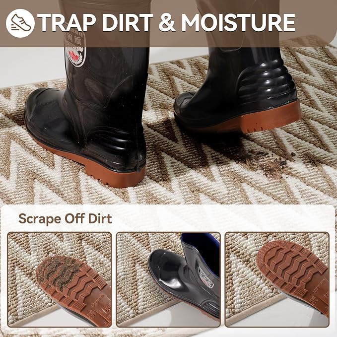 Indoor Door Mat 17x30, Dirt Resistant & Absorbent Doormat - Image 3