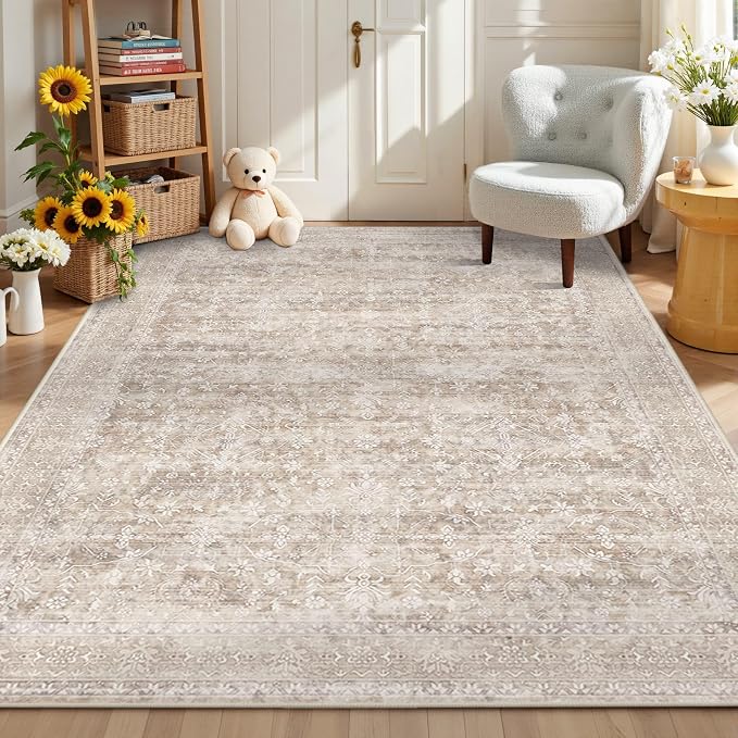 Latte&Fog 6x9 Beige Rugs for Living Room, Large Area Rug for Bedroom, Dining - Image 3