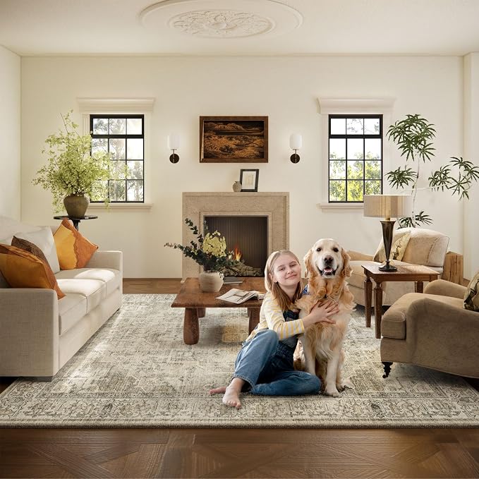 10x12 Area Rugs for Living Room: Bedroom Rug Boho Vintage Rugs Stain Resistant - Image 6