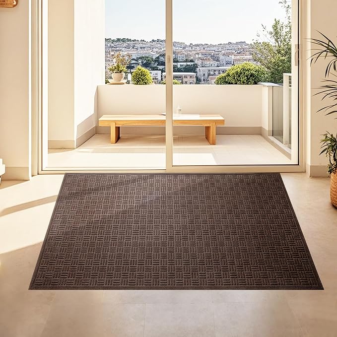 Mibao Front Door Mat Indoor Outdoor Entrance, Dirt Trapping Waterproof - Image 8