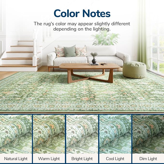 Lessymo 5x7 Washable Area Rug - Image 8