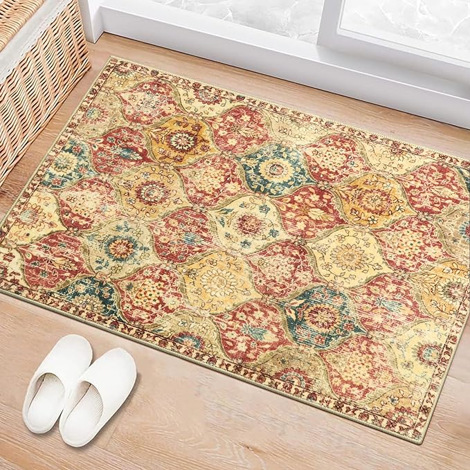 Lahome Moroccan Trellis Washable Rug, 2x3 Bathroom Rugs by Lahome