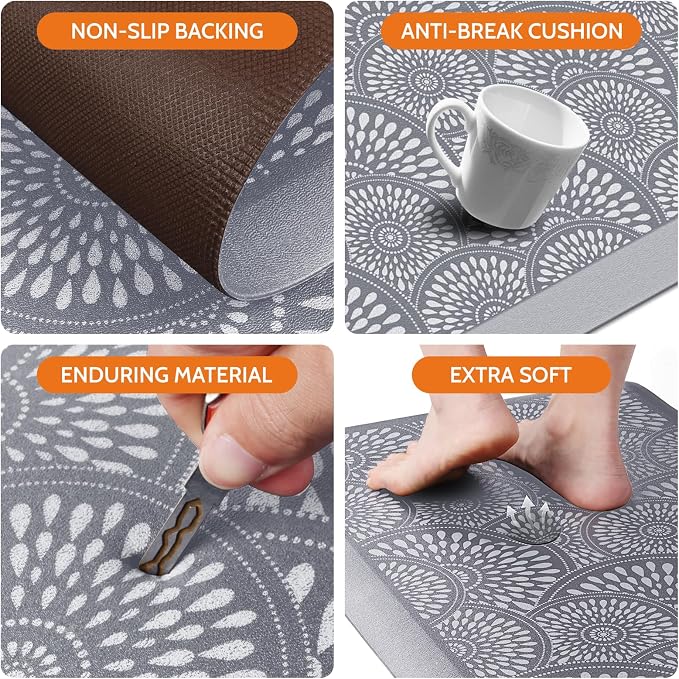 Mattitude 4/5 Inch Kitchen Mat, 20x42in Heavy Duty Ergonomic Comfort Foam - Image 4