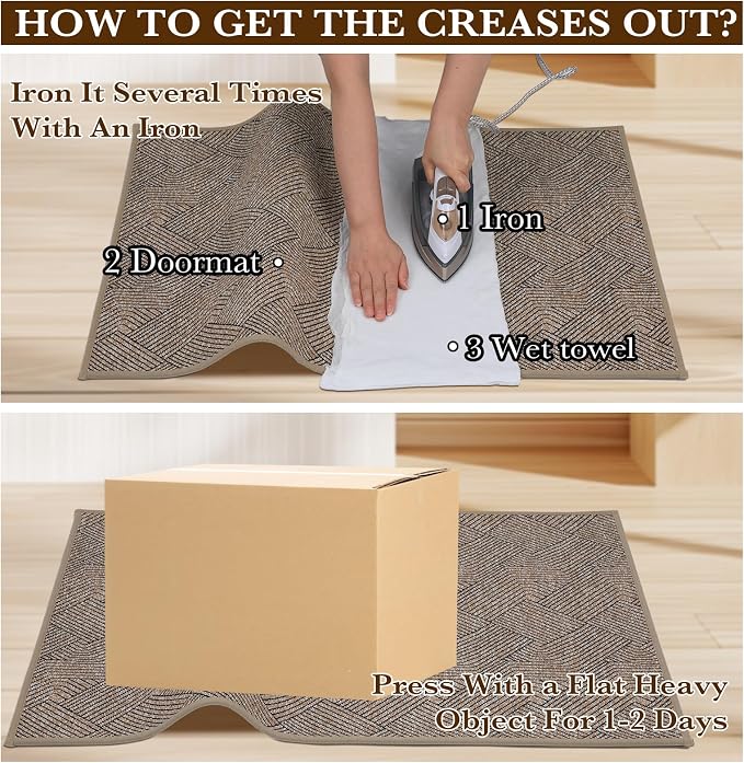 Indoor Door Mat 30"x47" Large, Low-Profile Welcome Front Door Mat Indoor - Image 7