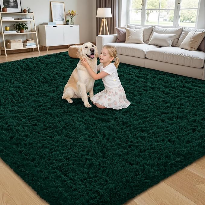 8x10 Area Rug for Living Room:Ultra Soft Fluffy Shag Purple Rugs, Large Fuzzy - Image 4