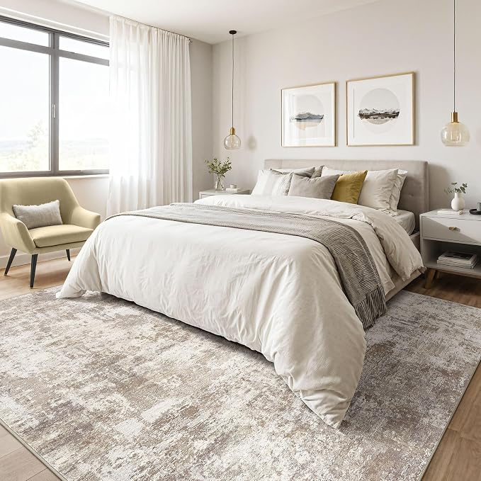 5x8 Area Rugs Living Room: Washable Large Abstract Soft Rug Stain Resistant - Image 4