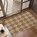 Lahome Colette Checkered Easy Jute Rug, 2x3 Entryway Rug Indoor Outdoor Front by Lahome