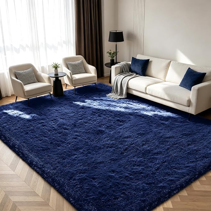 Shag Area Rugs for Living Room Bedroom, Large Ultra Soft Fluffy Area Rugs for - Image 2
