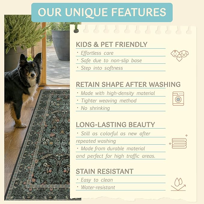 2x5 Runner Rug Non Slip Washable - Image 7