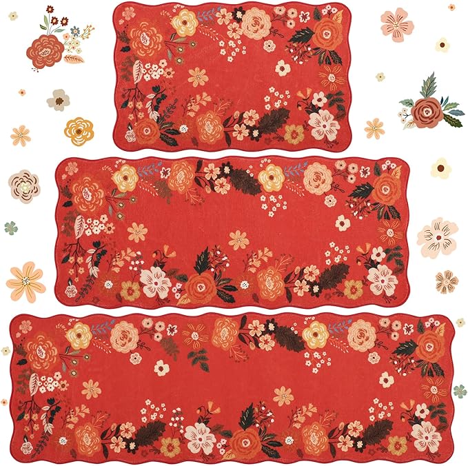 Kitchen Rug Mat Sets 3PC, Cushioned Anti Fatigue Mat Non Slip Washable Kitchens by Homcomoda