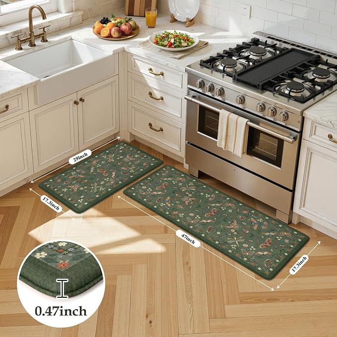 LEEVAN Anti Fatigue Mats for Kitchen Floor Non-Slip, Cushioned Kitchen Mats for - Image 2
