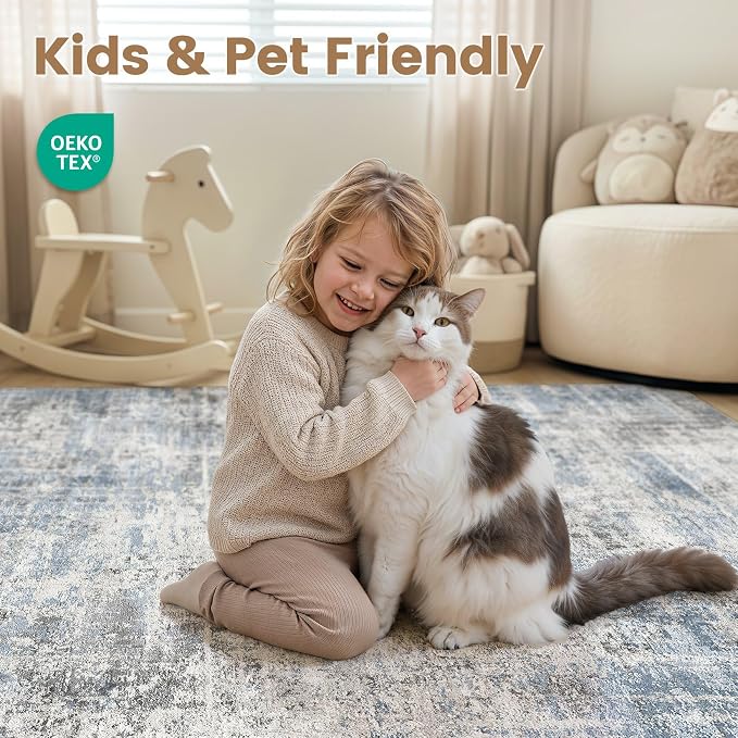 Washable 5x7 Area Rug for Living Room - Image 4