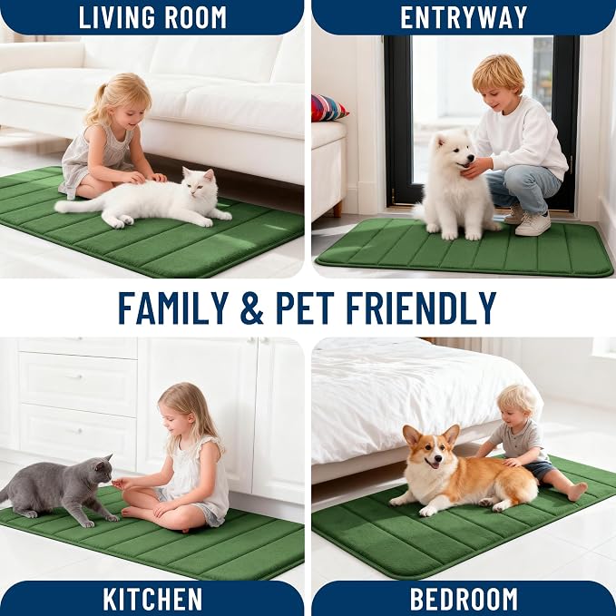OLANLY Memory Foam Bath Mat 30x20, Super Soft Absorbent Bathroom Rugs, Quick Dry - Image 9
