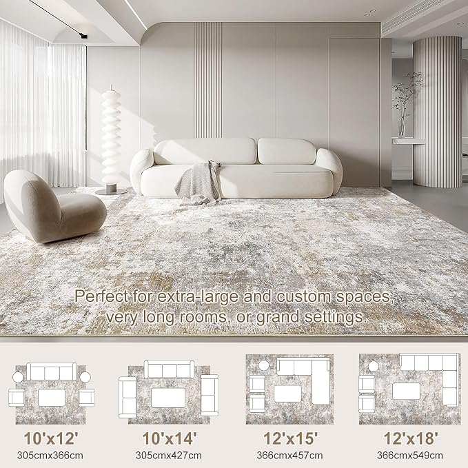 UERMEI 10x12 Area Rug Living Room Rugs - Image 4